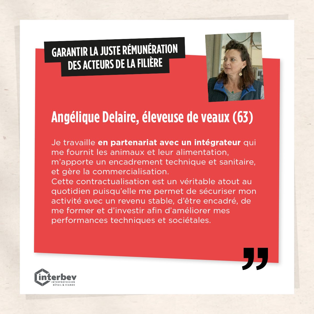 Interbev_fr's tweet image. 📣S’engager en faveur de la durabilité des viandes, avec Angélique - éleveuse de veaux. 
🎬Son témoignage en vidéo : player.vimeo.com/video/747583175
📰#FLEXIPROS #Elevage #Contractualisation #PacteSociétal #SEDD2022
