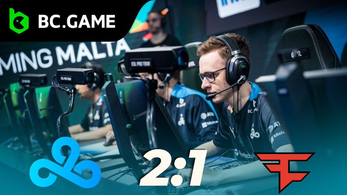 bcgame's tweet photo. 📢Congratulations🥳 

@C9CSGO eliminates @FaZeClan from the EPL Season 16 after defeating them. 

#ESLProLeague #Cloud9 #FaZeUp https://t.co/SRKBdApvkC