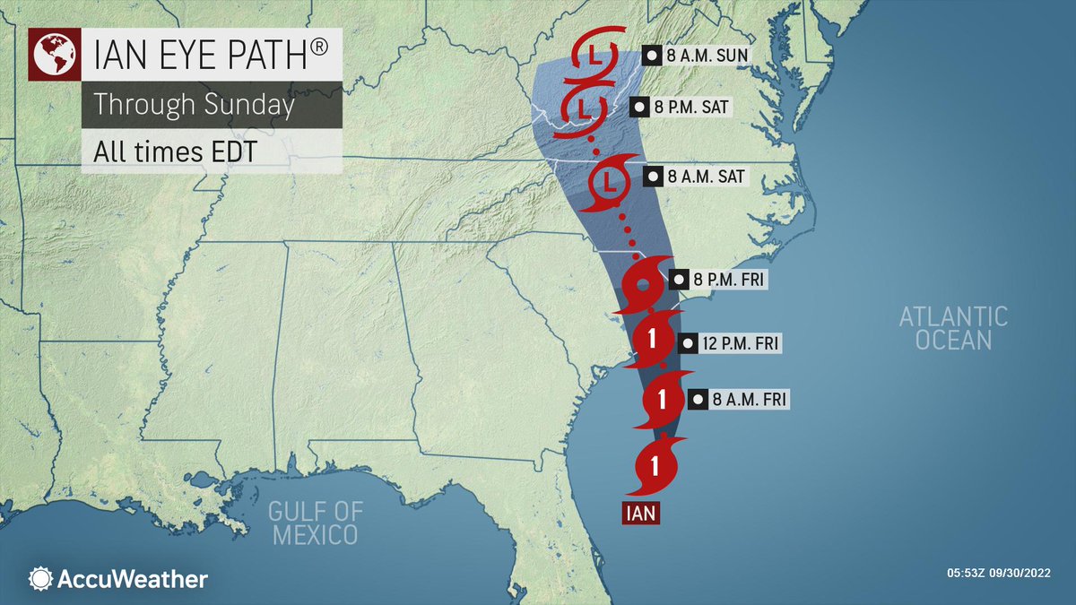 Breaking Weather by AccuWeather on Twitter "Rain from Hurricane Ian