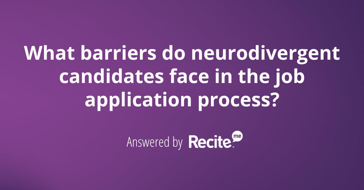ElsHolFerman's tweet photo. Recite Me is back for the second episode of our 'Ask the Expert' series, with Keith Moutter sharing insights on the barriers that #neurodivergent candidates face in the job application process.

📝 📝 📝 📝

Find out more HERE: https://t.co/TJckfck4ru

#NationalInclusionWeek https://t.co/gxstfAv6Ce