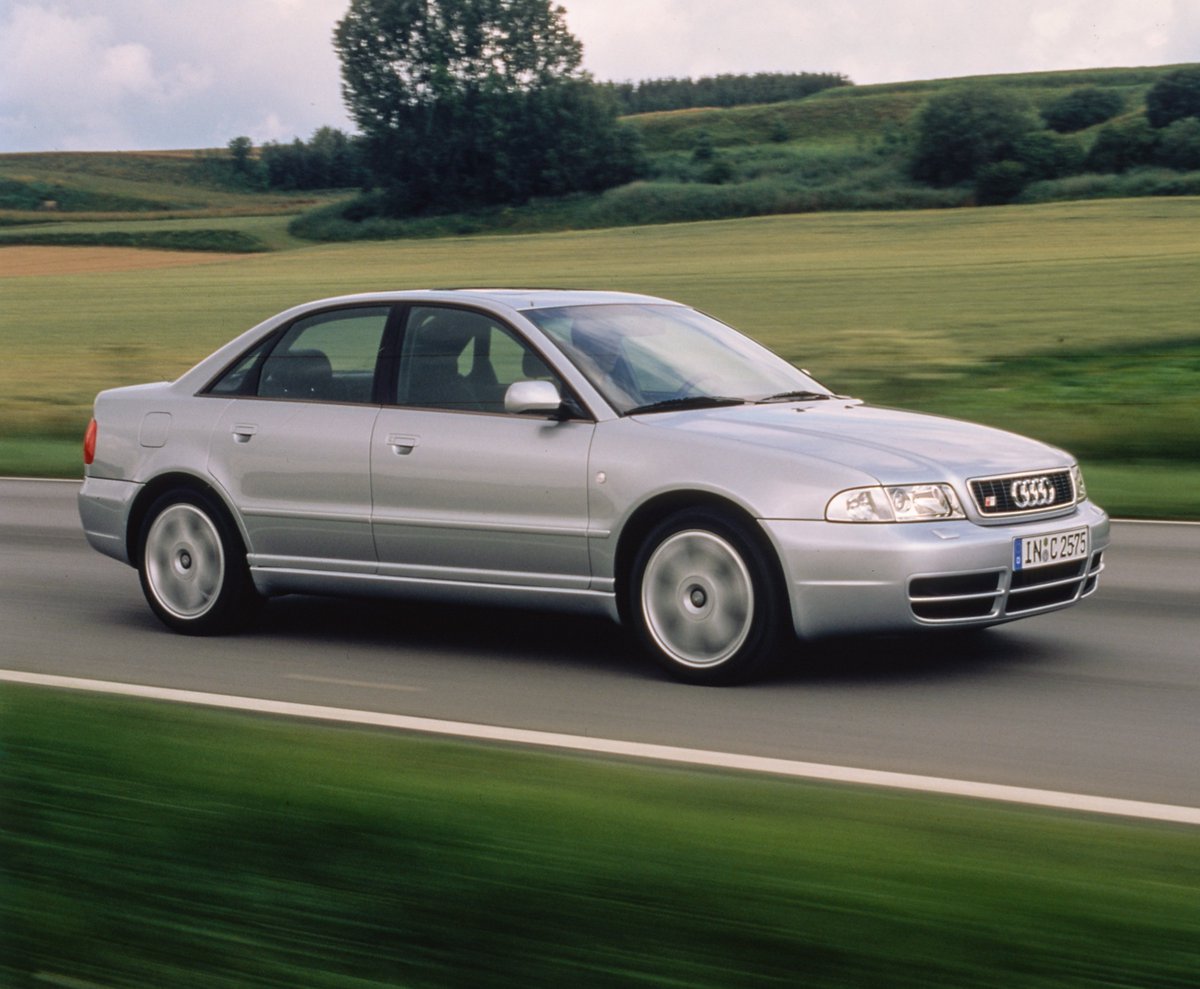 AudiUKPress's tweet photo. #DidYouKnow 25 years ago saw the launch of the Audi S4 - both the Avant and Saloon were only available with permanent all-wheel drive #quattro 🛞 https://t.co/KvgGrfAUtS