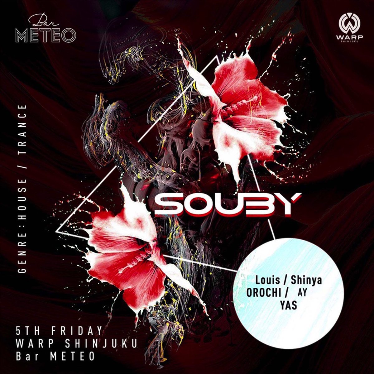 DJ_Louis_07's tweet photo. 🌐TONIGHT🌐

本日9/30(金) は
@WARP_SHINJUKU 
Meteo Floorにて@SOUBY14 開催🎉

House/Tranceの2ジャンルからなるイベントです🔥

#ゲスト による #ディスカウント がございますので、来られる方はお早めにDM下さい📩

#SHINJUKU 
#ワープゲスト
#クラブ
#新宿ワープ
#クラブゲスト https://t.co/qM7SQwPcMA