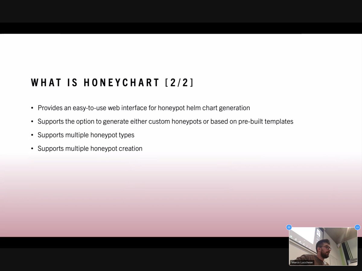 athanat's tweet photo. @GNtousakis is now presenting «HoneyChart: Automated Honeypot Management Over Kubernetes» @ CPS4CIP workshop During ESORICS 2022 (https://t.co/es3fkqKcka) supported by #JCOP and @COLLABS_project! @sotirisioannidi @antonat https://t.co/FVihkh26ae