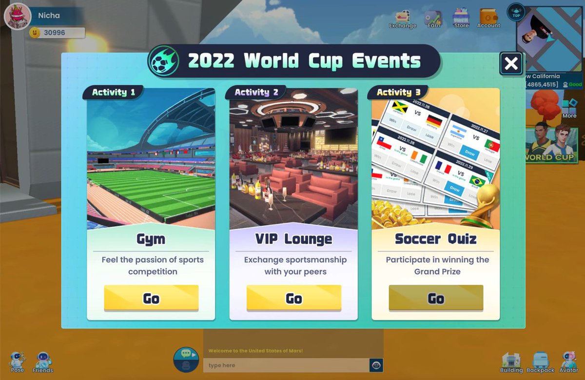 Nicha_RACA's tweet photo. 🤩 Wow wow wow!! USM patch 0.9.5 is live!
• Football stadium⚽️
• VIP Lounge🛋
• 11 HQ Exchanges🔥
• Voice chat mode
• Add Friends function and more!! 
@USMverse Let's keep building 👏🏻👏🏻👏🏻
join me https://t.co/hAdUMwygm2
@RadioCacaNFT #RACA #USM #Metaverse https://t.co/vwFWojejyH