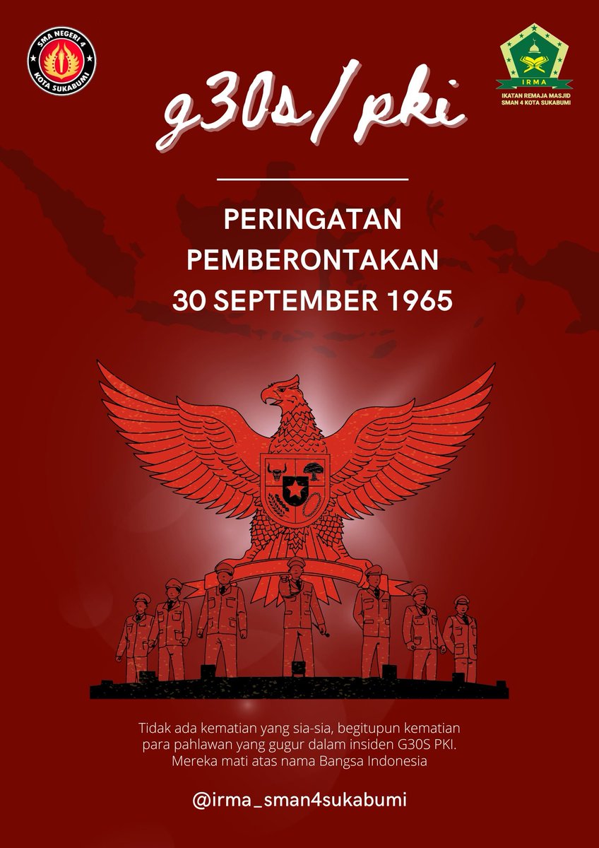irmasman4's tweet photo. Memperingati Insiden Berdarah Gerakan 30 September 1965 PKI https://t.co/dPnbsEYYJL