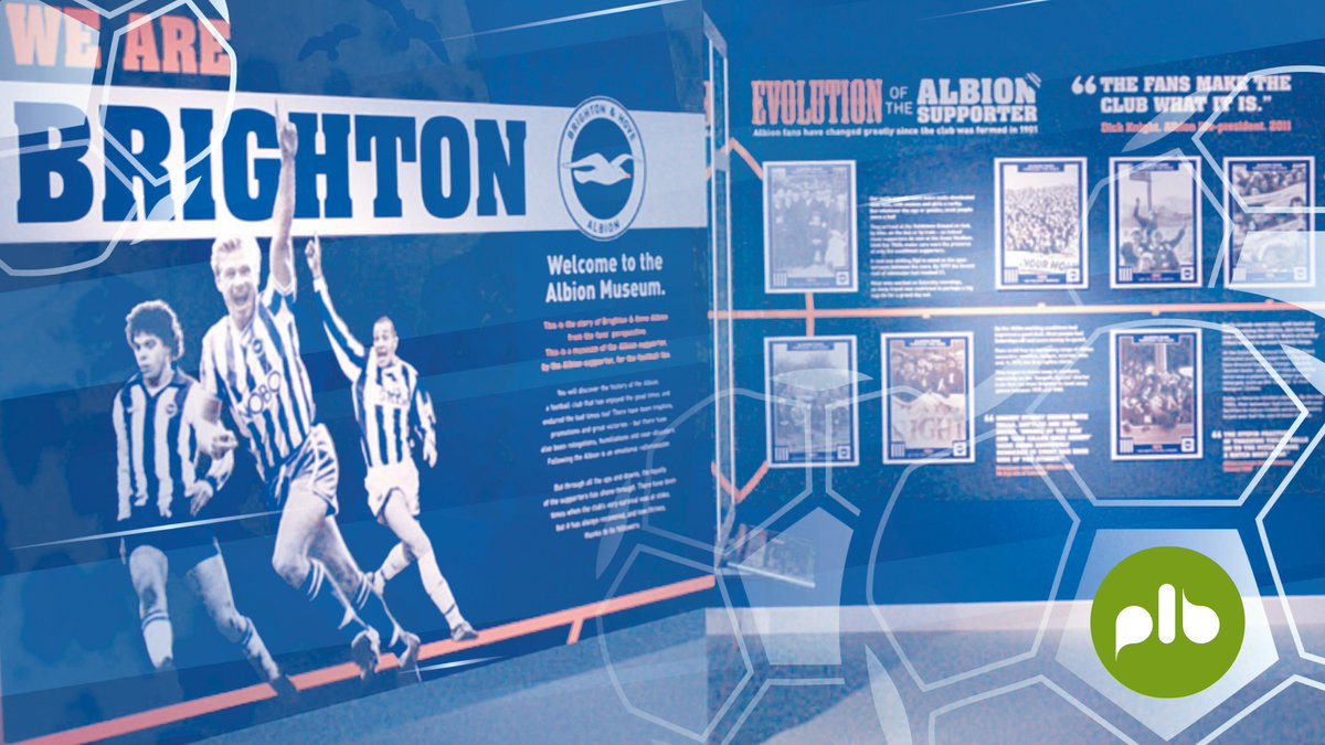 PLBltd's tweet photo. This National Sporting Heritage Day we’re looking back at our project with The Fans Museum - Brighton &amp; Hove Albion FC. To learn more about PLB’s creative museum design and strategic heritage services visit https://t.co/xFF4hQXN2G #NSHD2022 #sportsheritage #interpretationdesign https://t.co/SGAOE0gptc