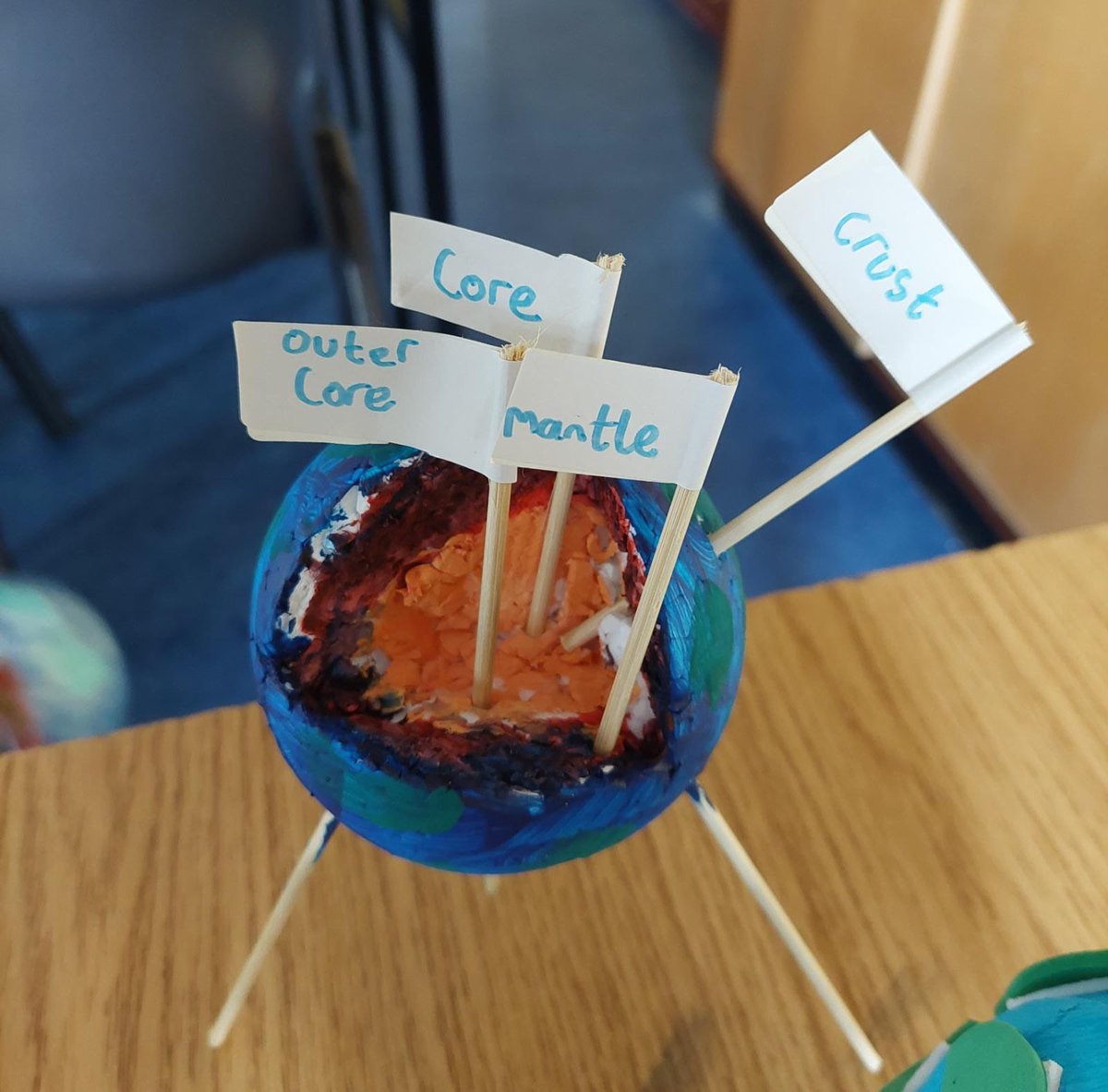 ScoilRuain's tweet photo. Some of the Structure of the Earth models made by students from 1 Ash for Geography class last week.@TipperaryETB @Tippmanjw #etbexcellenceineducation https://t.co/qmbfsY6JAP
