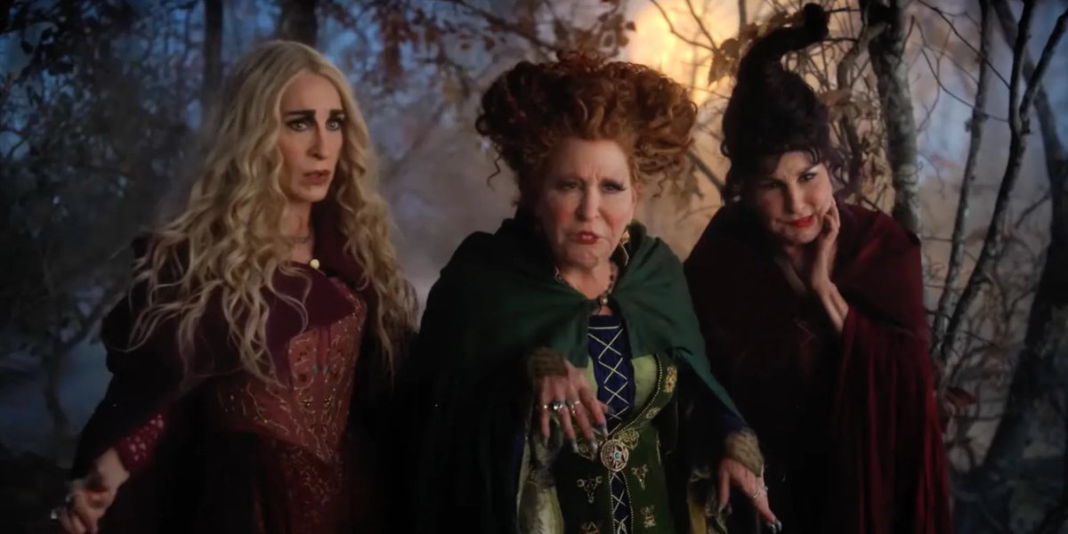 caseyleemoore's tweet photo. Hocus Pocus 2 was super cute and fun. Just the right amount of nostalgia. You can tell Bette Midler, Kathy Najimy, and Sarah Jessica Parker had a blast making it. #HocusPocus2 #HocusPocus https://t.co/5idUQerRLQ