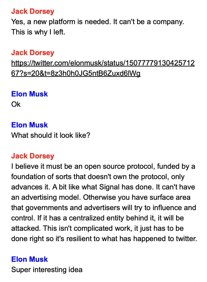 KimDotcom's tweet image. This is gold from @jack and @elonmusk discussing how to fix @twitter and empower its users by taking the platform away from political activists, Govt agencies and a small minded board. Imagine a world run by leaders like this. We wouldn&apos;t be facing nuclear annihilation.