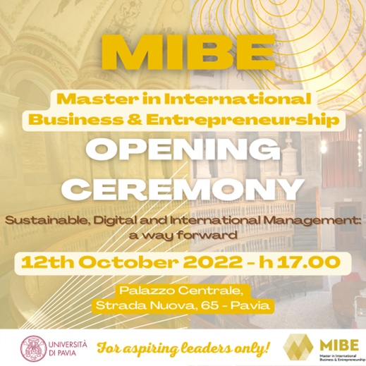 unipv's tweet photo. 12/10: #MIBE Opening Ceremony dell'A.A. 2022-2023. Sarà presentato nuovo curriculum sulla sostenibilità e saranno presenti ospiti di fama internazionale https://t.co/eiv5owx8EE 
#unipv #mibers #unipv #sustainablemanagement #internationalmanagement #digitalmanagement @dem_unipv https://t.co/uYhMojN6hO