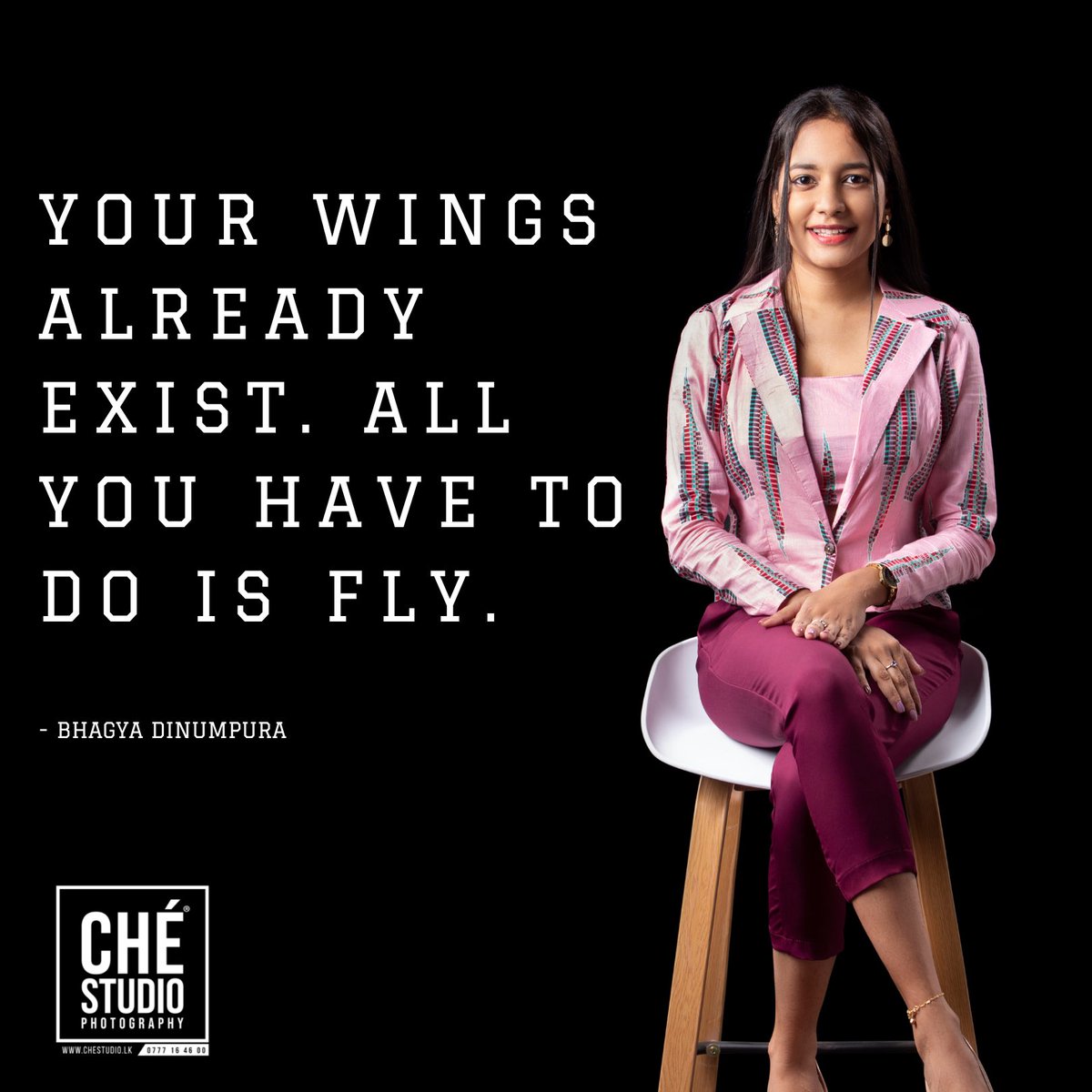 chestudiolk's tweet photo. “ Your wings already exist. All you have to do is fly. “ 

- Bhagya Dinumpura

#BeInspired #ToAspire #FirstImpressionMatters #PortraitsByCHE https://t.co/DmiOPpVQIj