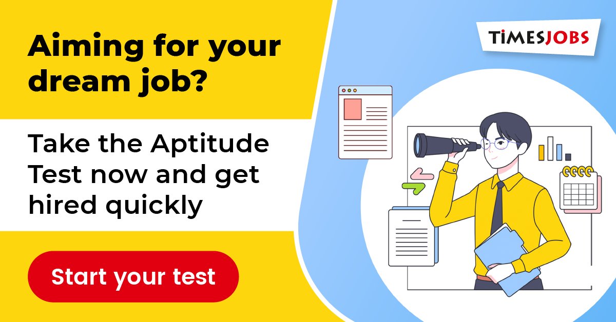 timesjobsdotcom's tweet photo. The best #job opportunities by top companies are now within your reach! Take the #TimesJobs #AptitudeTest ➡️ https://t.co/Sw6NfEtbLV today and get noticed by top recruiters basis your #skill excellence.
#Career #HumanResources #HRLeaders #AssessmentTest #TalentAssessment https://t.co/SItqgOgHFX