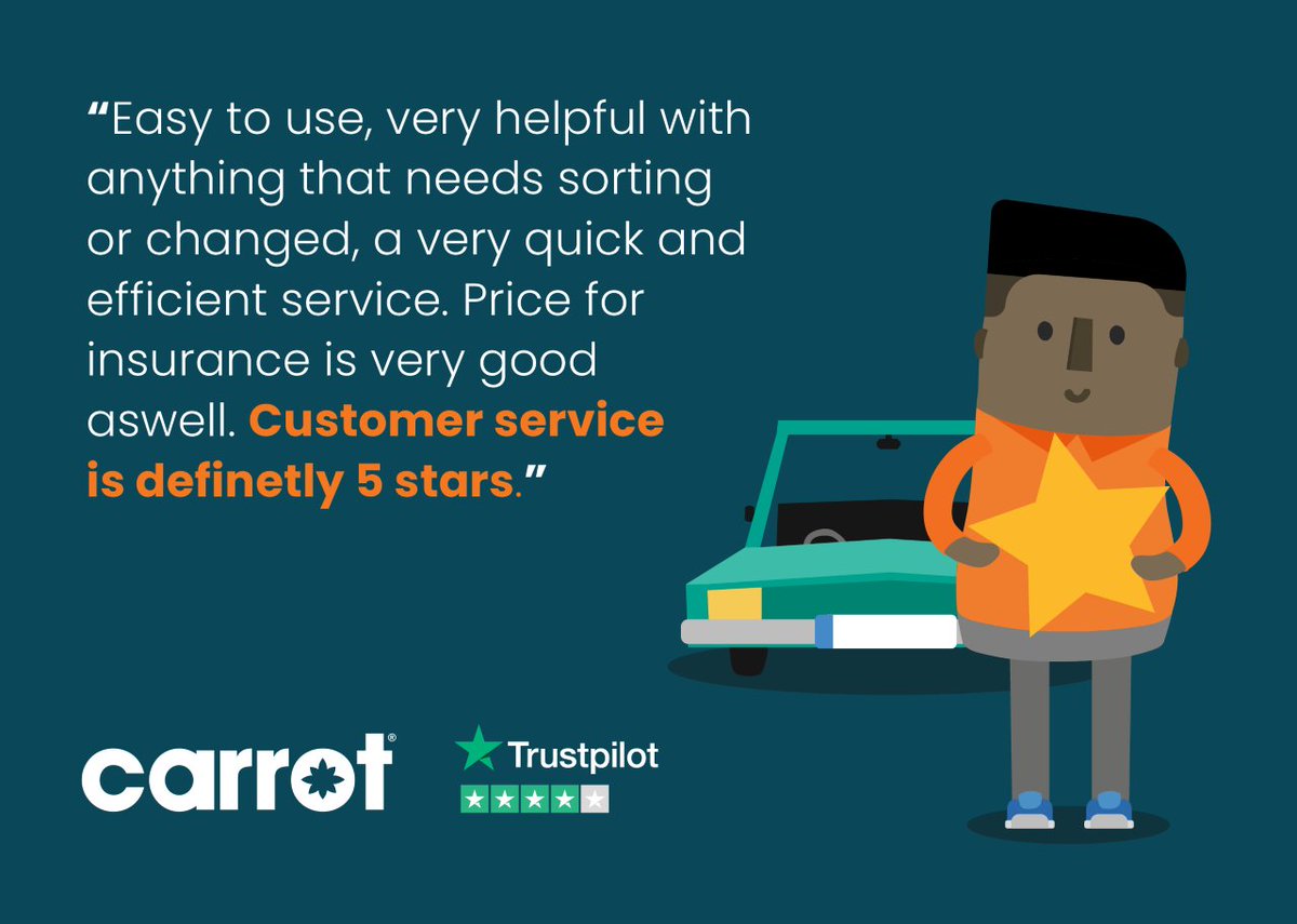 Another satisfied customer, thanks everyone for their great reviews! 😊🥕🚗
#CarrotInsurance #CustomerReviews #CustomerExperience