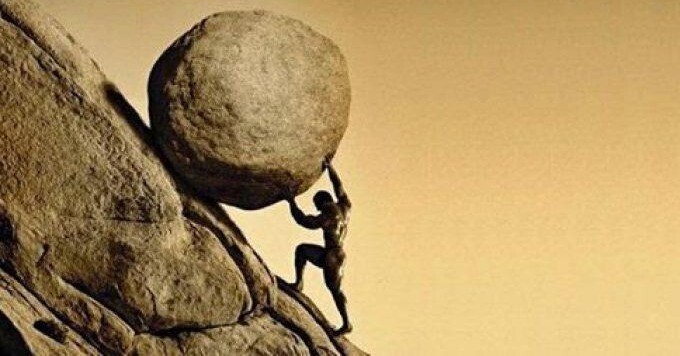 franceculture's tweet photo. "C'est parce qu'il y a de la révolte que la vie de Sisyphe mérite d'être vécue, la raison seule ne lui permet pas de conférer un sens à l'absurdité du monde", Albert Camus.
➡️ https://t.co/uuXv5TgzUt https://t.co/DBzfx2dMgx