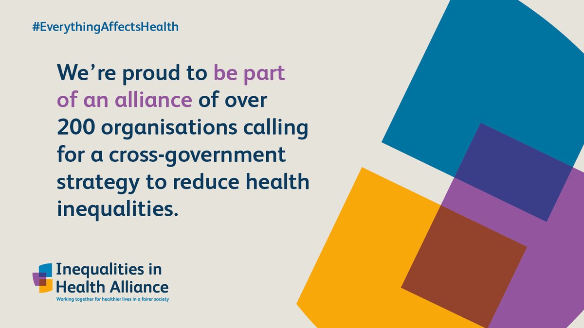 The #InequalitiesInHealthAlliance is concerned to hear reports that plans to publish the Health Disparities White Paper may have been scrapped – we're urging @theresecoffey to maintain the commitment because #EverythingAffectsHealth. Read our letter here: ow.ly/Y86J50KX7fo