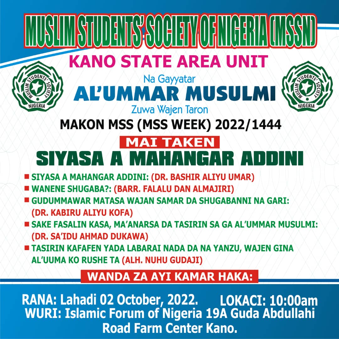 MSSN Kano State Area Unit (@mssnkano) on Twitter photo 