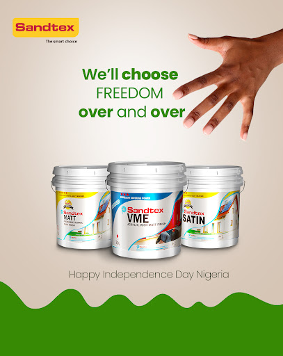It’s been 62 years of choosing freedom. Happy Independence Day Nigeria.

#Sandtex #sandtexpaint #SmartChoice #ShowYourSabi #TheSmartChoice #SandtexSmart
#MakeTheSmartChoice #BeSandtexSmart #AffordableQualityPaint #GetSandtex #GetSmart