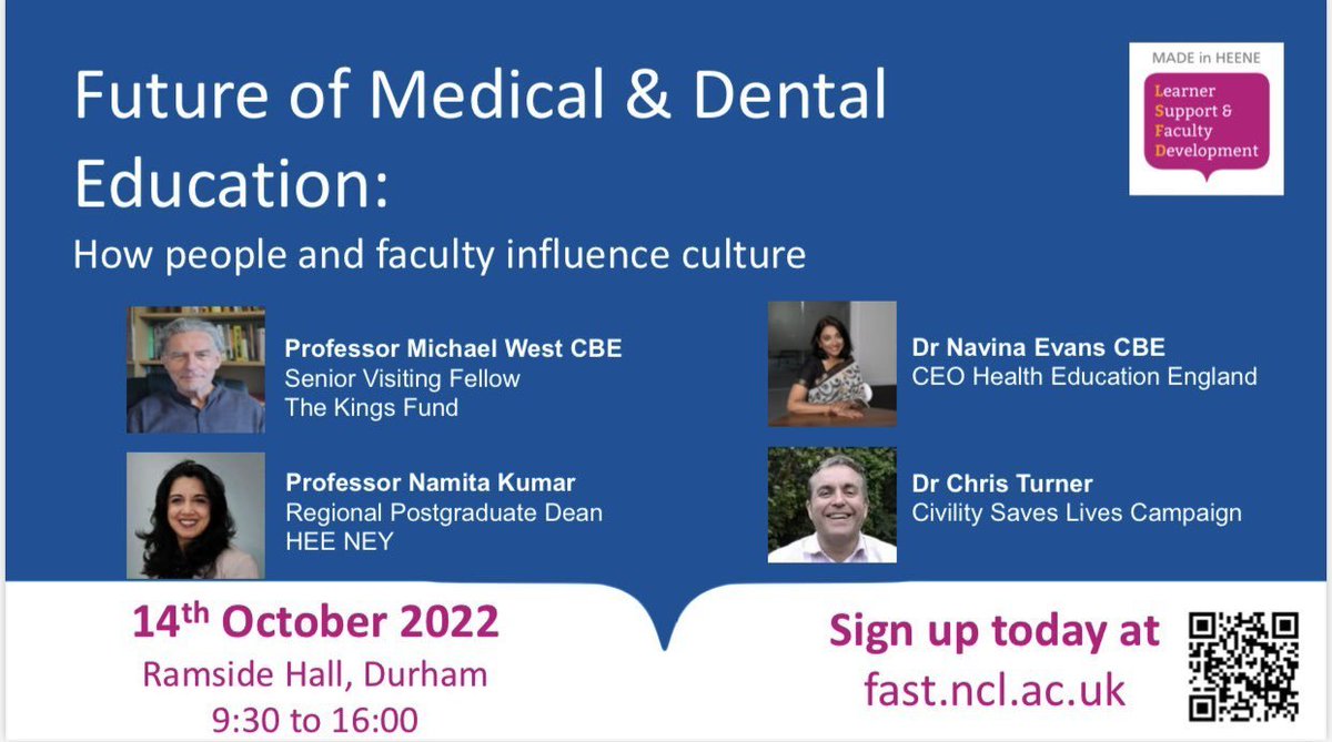 JennyONeil1's tweet photo. 2 Weeks to go! 

Join us for our Education Symposium on 14/10/22. We have secured a fantastic range of speakers who will provide you with the time and space to consider how people and faculty influence culture. @MADEinHEENE 

https://t.co/q9uYlAHjVl https://t.co/DesiTVXByO