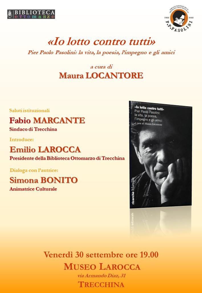 maura_locantore's tweet photo. Grazie alla Biblioteca #ottomarzo di Trecchina…ci vediamo stasera alle 19 al Museo Larocca #iolottocontrotutti @PPPasolini100 https://t.co/nZQhUrDl1z