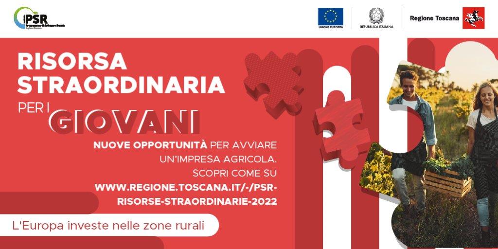 Bando 2022 per giovani agricoltori: aiuti per avviare l'impresa agricola. Domande a partire dal 30 settembre 2022 ed entro le ore 13.00 del 30 novembre 2022 

👉Per saperne di più: urly.it/3ptt1
#PSRToscana
#fondieuropei