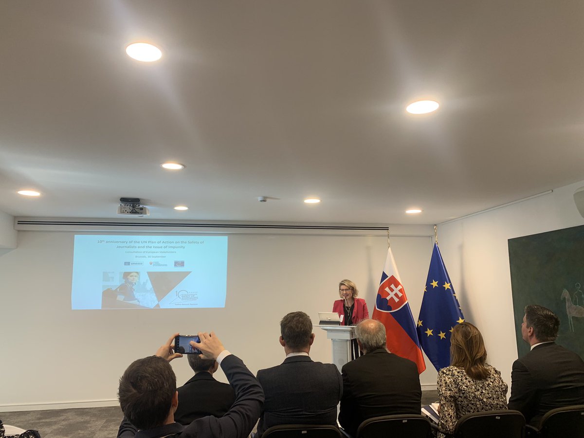 helenechamp's tweet photo. I am delighted to spend the day with Anna Herold from @EU_Commission and so many #media stakeholders to share our @dw_akademie experience to support #safety of #journalist around the world on the occasion of @UNESCO 10th anniversary of #UNPA https://t.co/VE1IUZRkIa