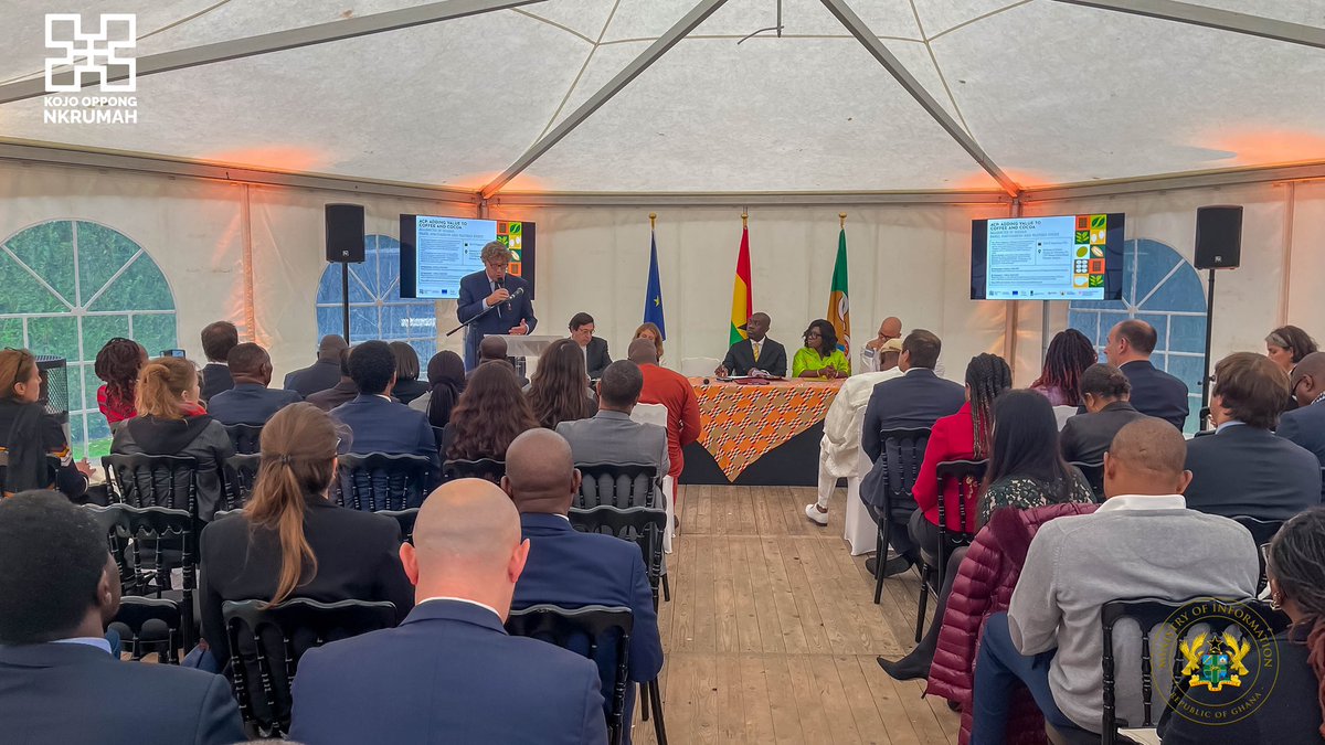 konkrumah's tweet photo. In Europe, there is a new legislation that could soon make Ghanaian cocoa &amp; coffee unexportable to many International markets.

Earlier this week in Brussels, I chaired a 2 day forum on ”the future of Ghanaian cocoa and coffee value chains in the face of this new EU legislation”. https://t.co/TeLD18qt9n