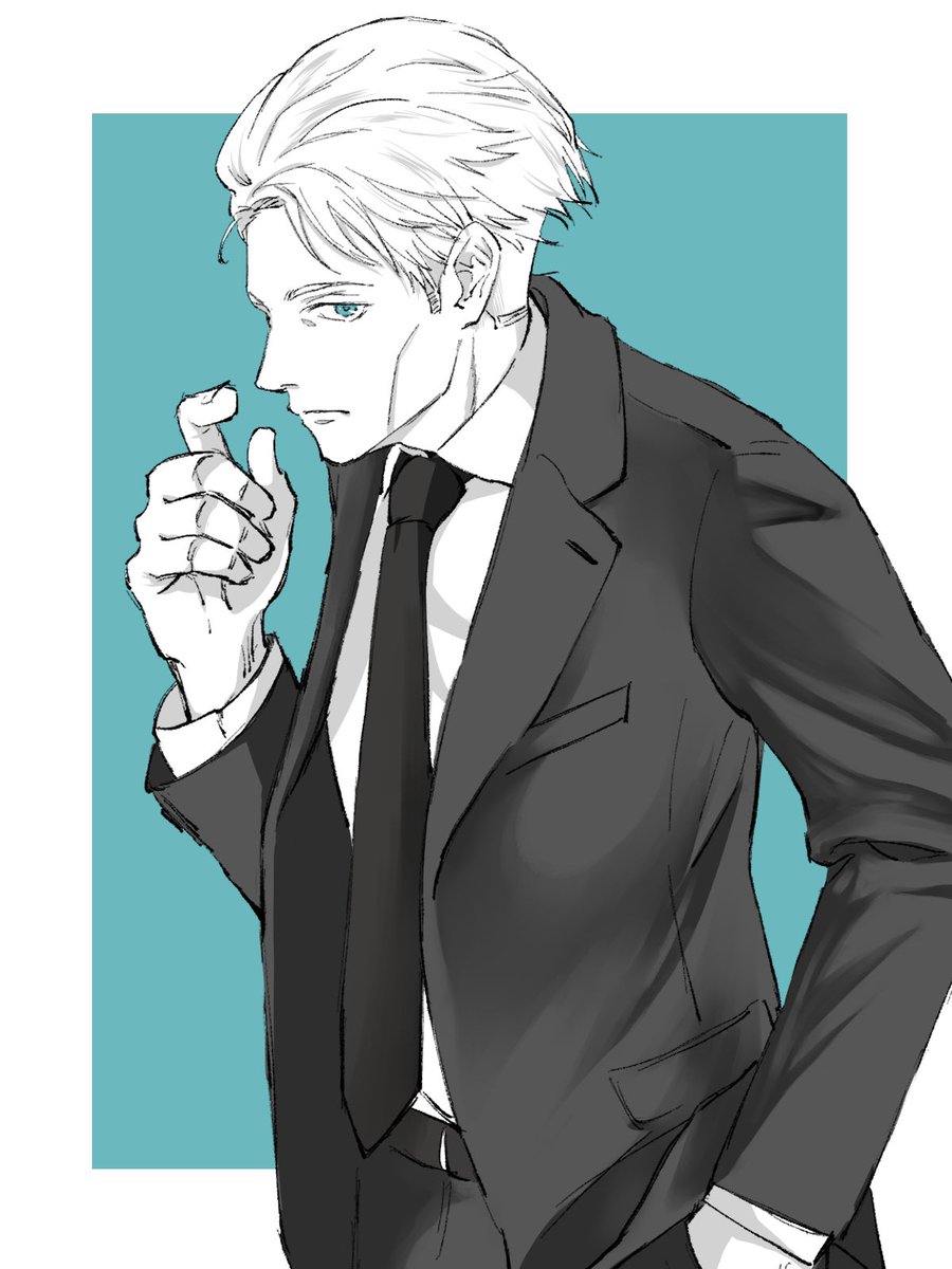 nanami kento 1boy formal solo male focus necktie suit short hair  illustration images