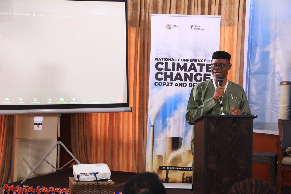 CAPPAfrica's tweet photo. 'The knowledge that climate change is real is now availbale and the solution to problems confronting humanity is also available. The challenge is leadership and strategy to do the right thing.' - Dr. Otive Igbuzor #COP27andBeyond https://t.co/8BYNuNf2R5
