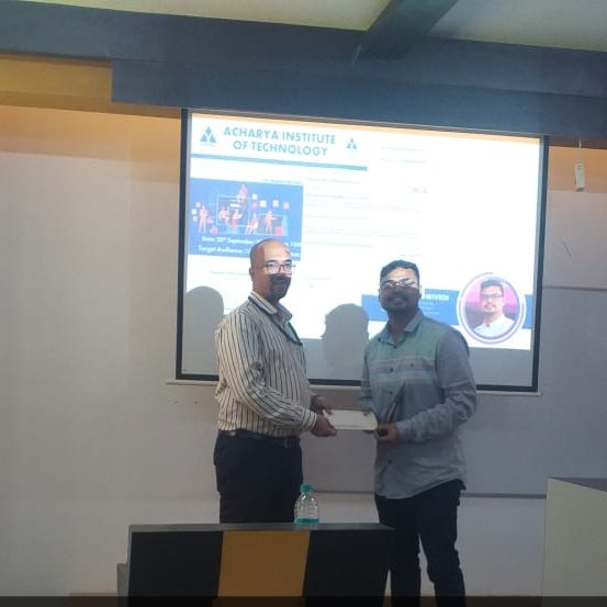 The Department of Information Science Engineering organised an alumni expert talk by Mr. Siddhant Dwivedi, on “SOFTWARE DEVELOPMENT PROCESS”