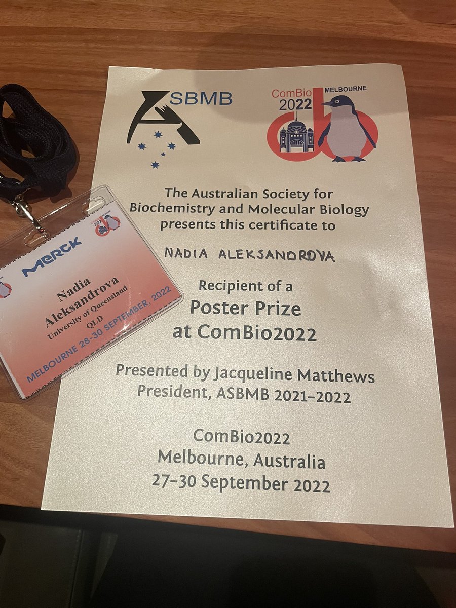 I somehow won a poster award?! 🥳 Thank you <a href="/ITSASBMB/">ASBMB</a> and to the judges for the award! What a great end to three days of awesome science and meeting lots of cool new people! <a href="/ComBio2022/">ComBio2022</a> #combio2022