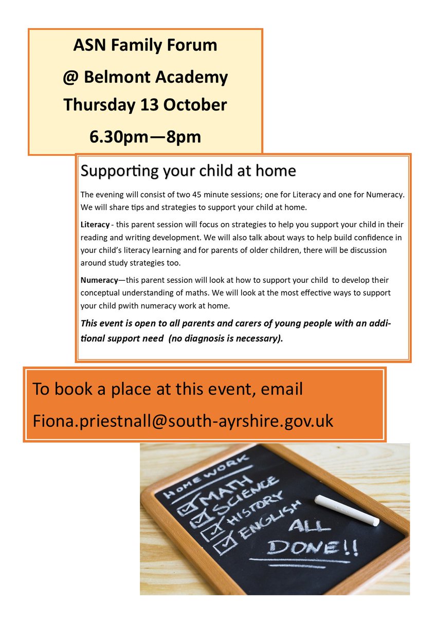 Our next Family Forum event focusses on supporting your child at home with literacy and numeracy. Our speakers are <a href="/literacysac/">SAC LITERACY & ENGLISH</a> &amp; <a href="/ScottMorrowSA/">ScottMorrowMaths</a>
