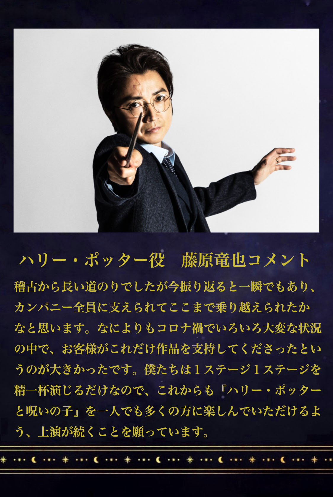 舞台「ハリー・ポッターと呪いの子」（藤原竜也公演回） A席 連番2枚 9/15