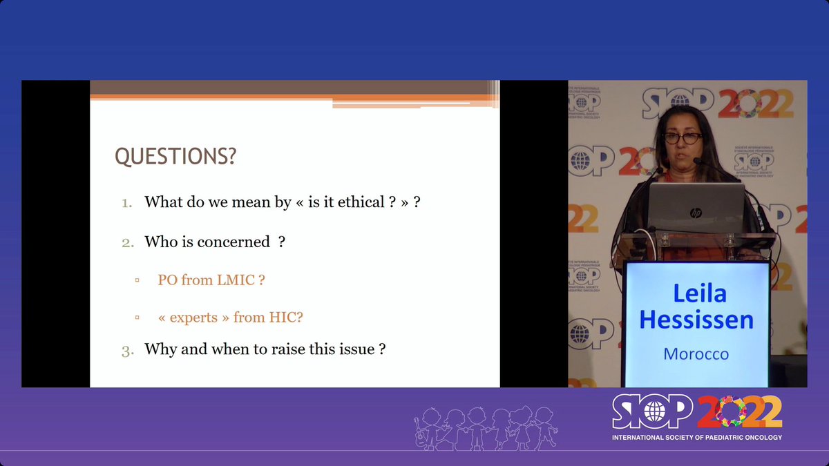 @LHessissen Morocco: 'Between a rock and a hard place - we have no choice but to adapt our regimens to the patient in front of us, the setting. ATRs have improved from survival from 0 to 60%. Of course their use is ethical' #SIOP2022 #SIOPambassador