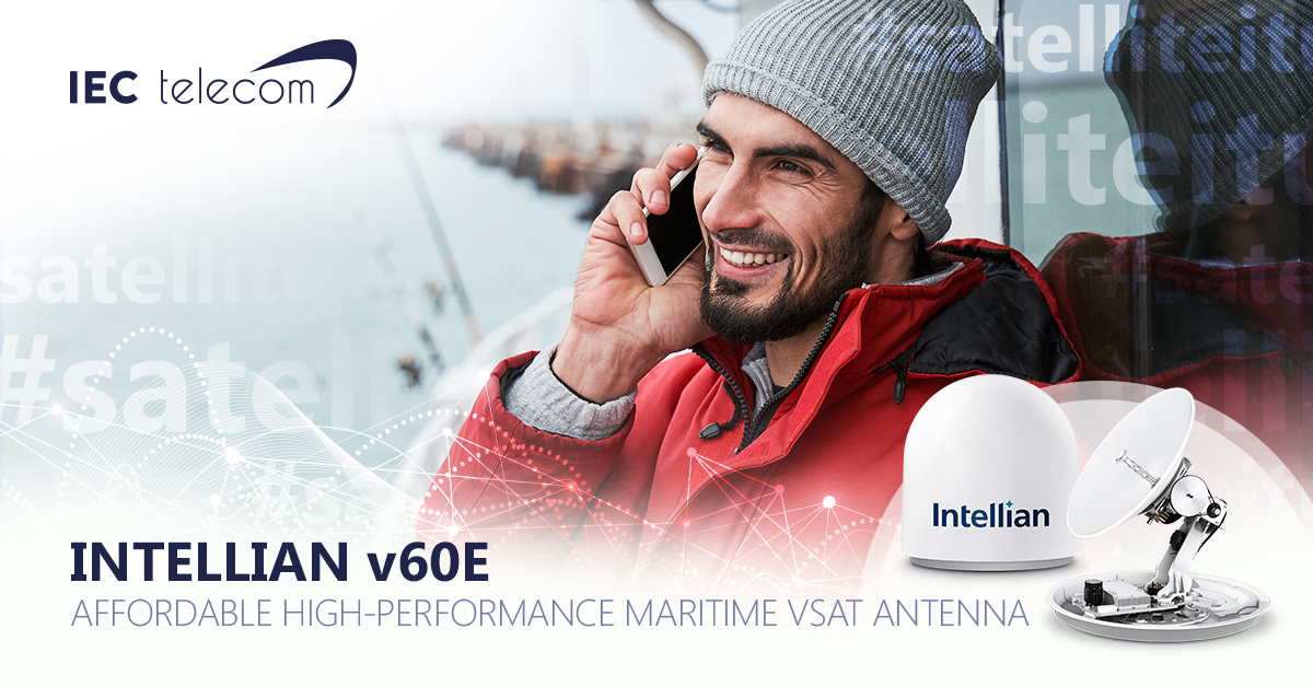 iectelecom's tweet photo. Compact, powerful, &amp; efficient, @Intellian #v60E is a stabilised #VSAT #maritime antenna system ideal for leisure boats, #fishing boats, and #offshore vessels. Call us today to learn more about its enhanced #tracking precision! https://t.co/TOtvEOzu33