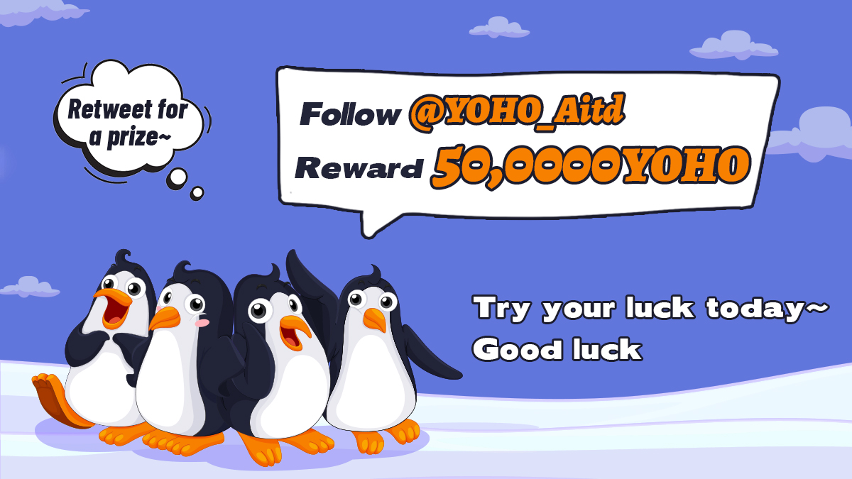 🎁🎊
Retweet Comments will receive surprises 
✅1. Follow @YOHO_Aitd
✅2. Retweet + Like, tag your three friends
✅3.Fill out the information in this link 
gleam.io/competitions/q…
Let's witness on Oct 9th and Good Luck !🏆