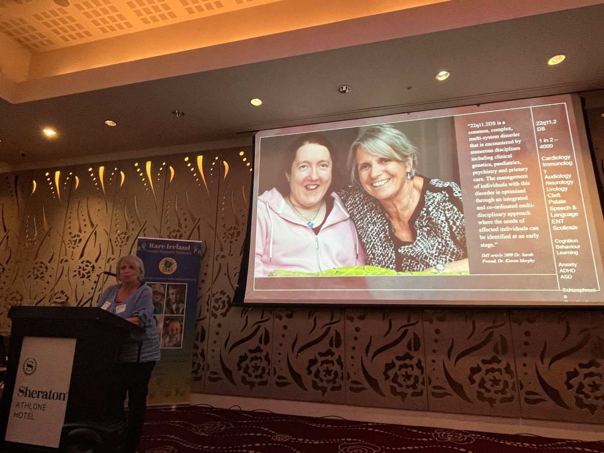 sujas15's tweet image. It’s always wonderful to hear to about Anne’s story and her vision for #RareDisease #awarness #Service #Research #Policy ⁦@22Q11_Ireland⁩ ⁦@rareireland⁩ ⁦@RareDiseases⁩ ⁦@eurordis⁩