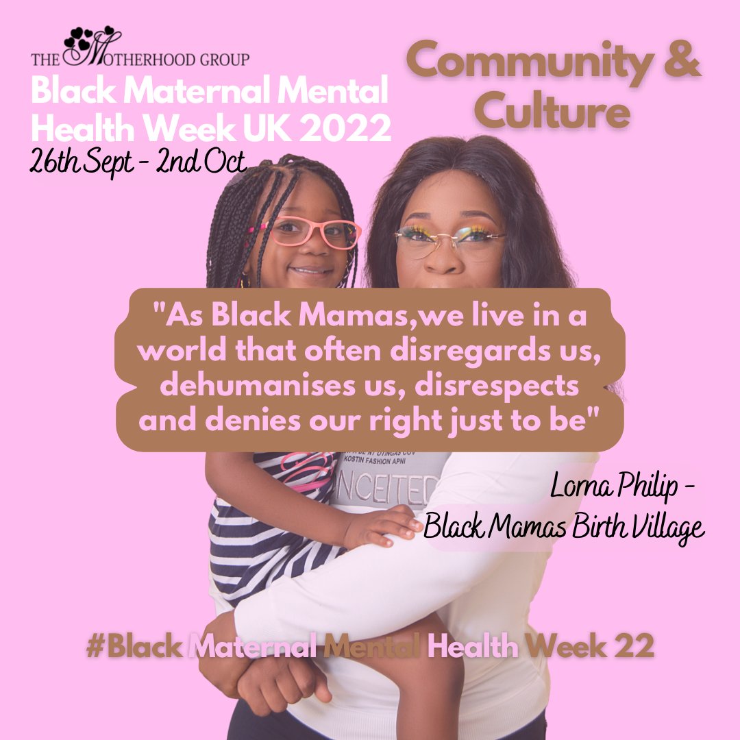 Its day 5 of #BlackMaternalMentalHealthWeek and today is focussing on community and culture. We all need to belong, feel safe and connected. We are all part of a human experience. Lets co-create change, through ripples and waves, its the right thing to do.