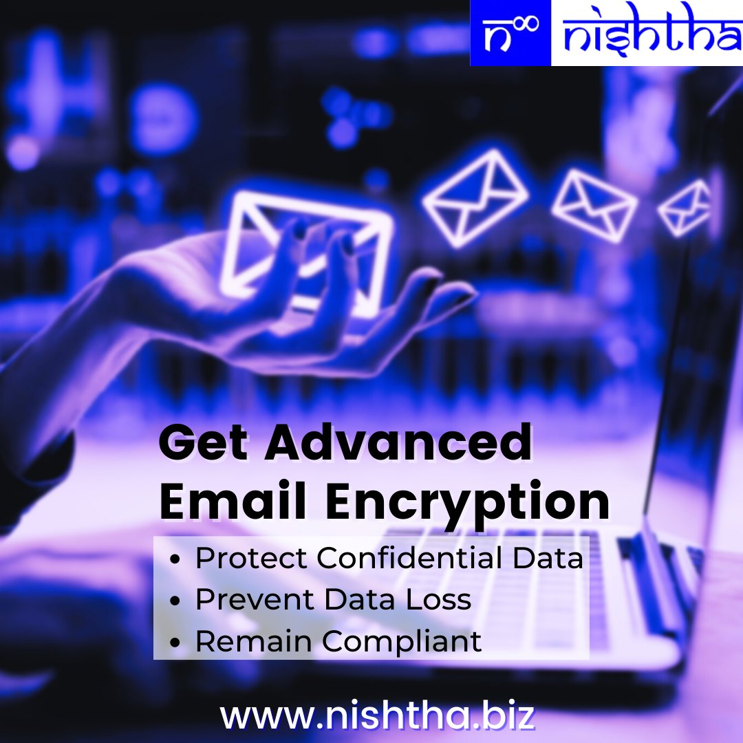 nishthabiz's tweet photo. Get Advanced Email Encryption
โ
Protect Confidential Data
โ
Prevent Data Loss
โ
Remain Compliant
Contact Us | https://t.co/B1TD432SG7
#NishthaBiz #DigitalSecurity #CloudSecurity #EmailEncryption #MalwareAttack #RansomwareAttack #PhishingAttack #MaliciousURL #DataTheft https://t.co/PBLsZa11yB