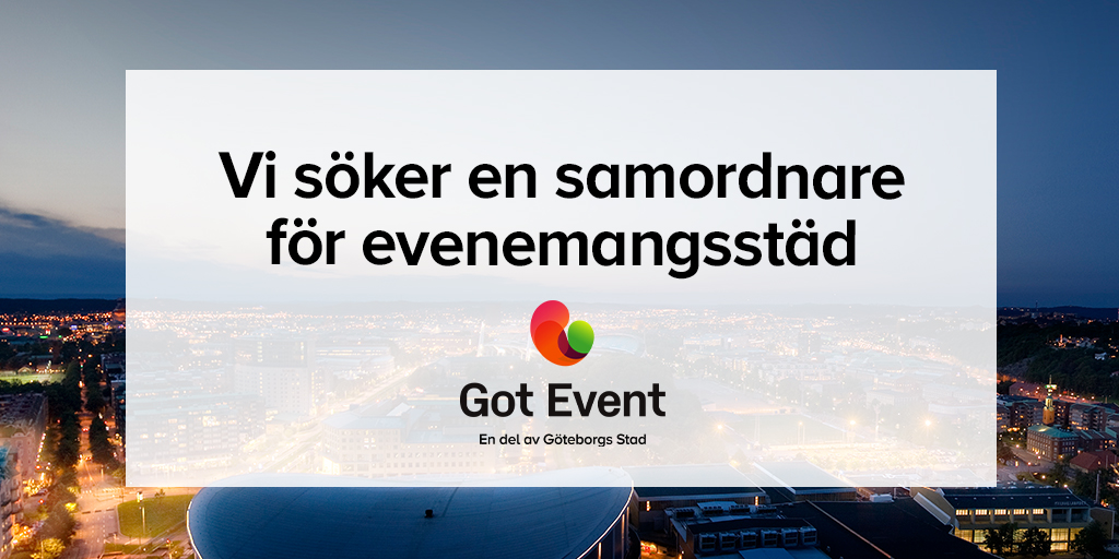 gotevent's tweet photo. Vill du bli vår nya samordnare för evenemangsstäd på våra arenor? 😊 Läs mer om tjänsten och skicka in din ansökan senast den 12 oktober: https://t.co/DbXPdg7VpT https://t.co/jaSheE9vYk