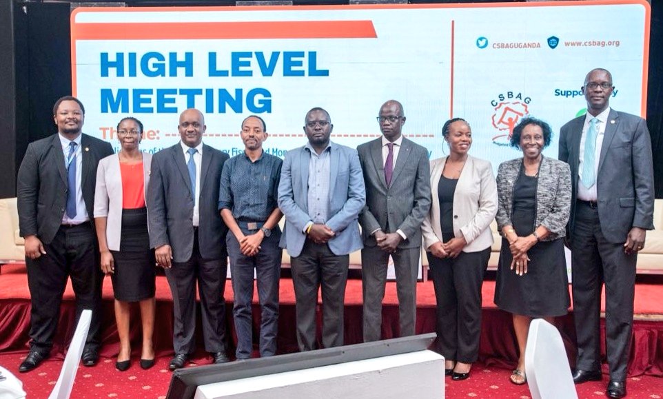 mofpedU's tweet photo. @mofpedU Economist Joel Muhinda while representing the Ministy at this engagement by @CSBAGUGANDA reiterated Govt position of focusing the available limited resources to strategic and productive areas of the economy.
#fiscaltightening 
#monetaryandficalpoliciescoordination https://t.co/GpSx2Uvuqb
