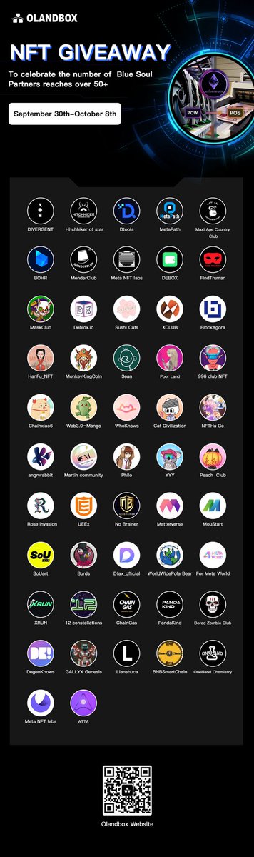 olandbox's tweet photo. #Olandbox Celebration #Giveaway #1

To celebrate the number of Olandbox Blue Soul reaches over 50+🎊

🗓Sep 30-Oct 8
🎁Ramble-4 NFT 

To join👉 https://t.co/b6FGTn2TfE

✅RT&amp;♥️&amp;Tag fren 

#NFTGiveaways #FreeMint #Airdrop https://t.co/NnNQMpaawT