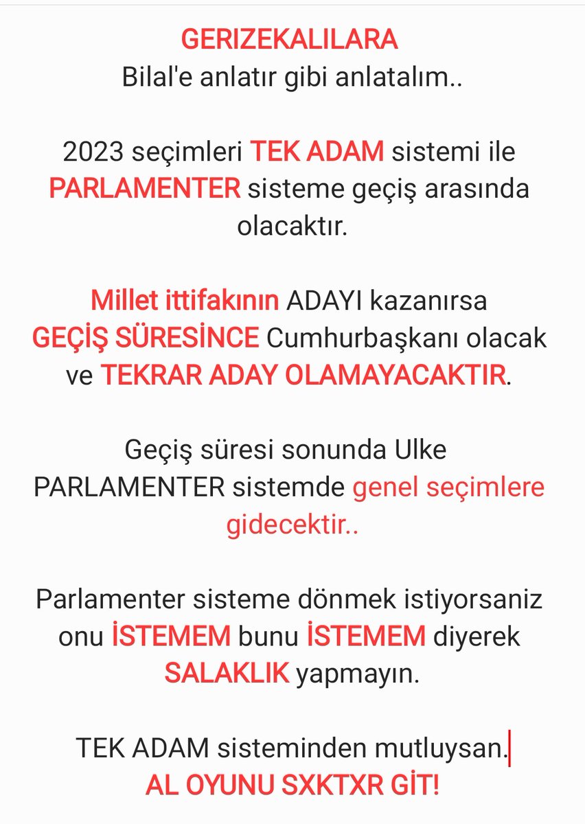 diccut's tweet image. Bunlara laf anlatmak deveye hendek atlatmaktan zordur..

Çünkü;
Akplilere CAHIL - OKUMAMIS derler ama kendileri KÖR CAHILDIR! 

Her ne kadar Erdogan'a karşı olsalar da PAPAĞAN!gibi ERDOĞAN'in ezberlettigi laflarını tekrar ederler.

Müsadenizle şunu şuraya koyayım  da belki .....!