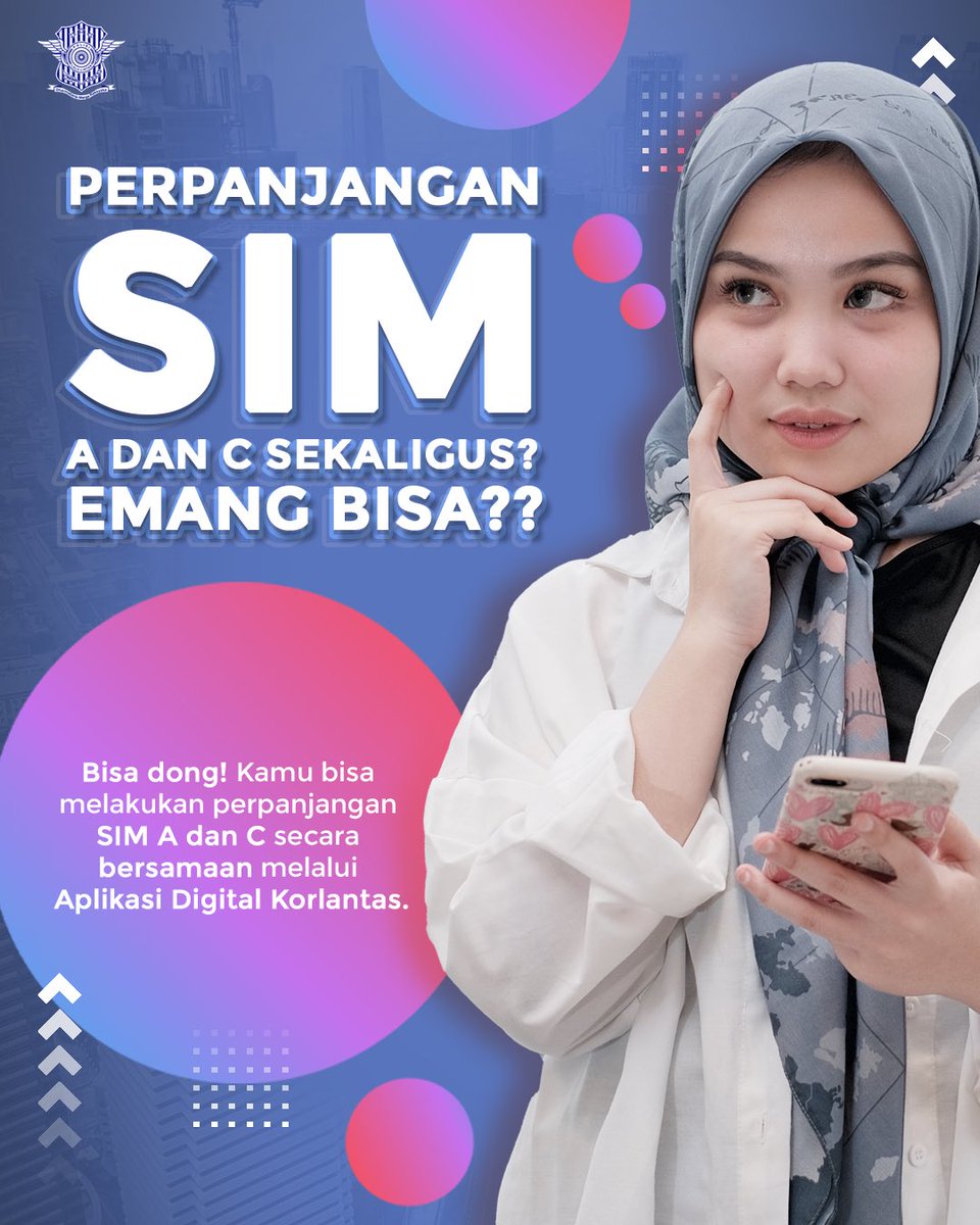 Halo, Sobat Digital Korlantas!

Masa berlaku SIM A dan C kamu akan habis secara bersamaan dalam waktu dekat? Tenang aja! Kamu bisa mengajukan perpanjangan SIM A dan C secara bersamaan melalui aplikasi Digital Korlantas.

#DigitalKorlantas 
#SIMOnline