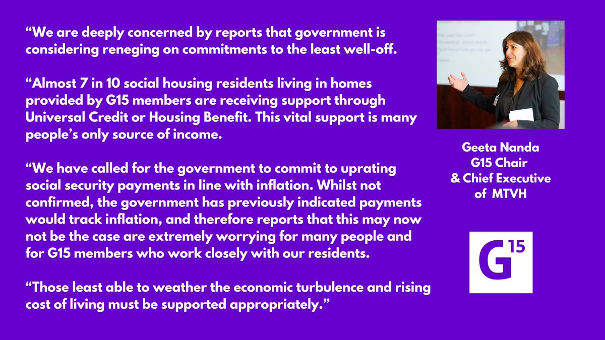 We are deeply concerned by reports that government is considering reneging on commitments to the least well-off by not uprating social security in line with inflation. Those least able to weather the economic turbulence and rising cost of living must be supported.