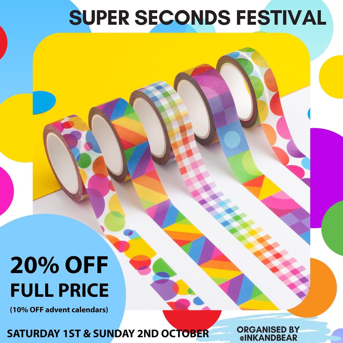 ColourTheirDay's tweet photo. Only ONE day to go until #supersecondsfestival 

🌈20% off all full price (use code SUPERSECONDS)
🌈10% off advent calendars (use code SUPERADVENT)
🌈Up to 70% off all seconds
🌈50% off end of line 
https://t.co/p7nirlY6Oj

#salesalesale #secondssale #secondstuff #secondsale https://t.co/MnxG2fDNYo
