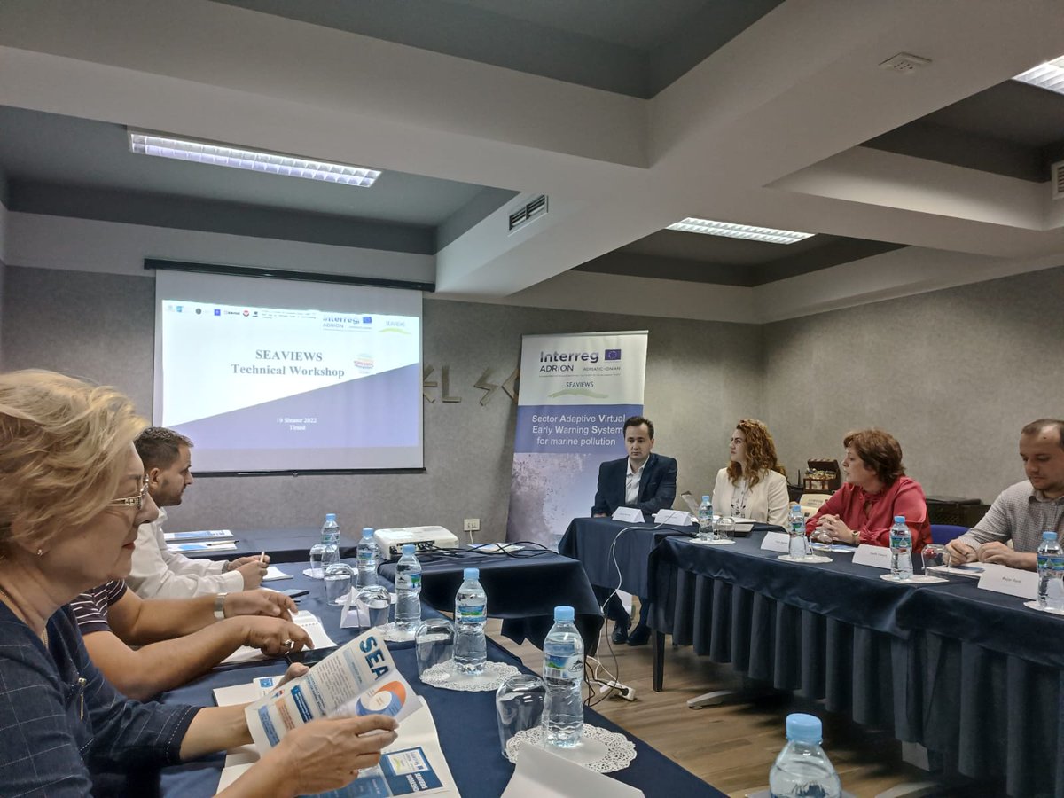 SInterreg's tweet photo. On 19th September University od Tirana organised a Technical Workshop regarding the use of #SEAVIEWS Web Platform for pollution data in the Mediterranean Sea, as well as the SEAVIEWERS App.  24 participants joined the workshop. https://t.co/nMqDyyLETg