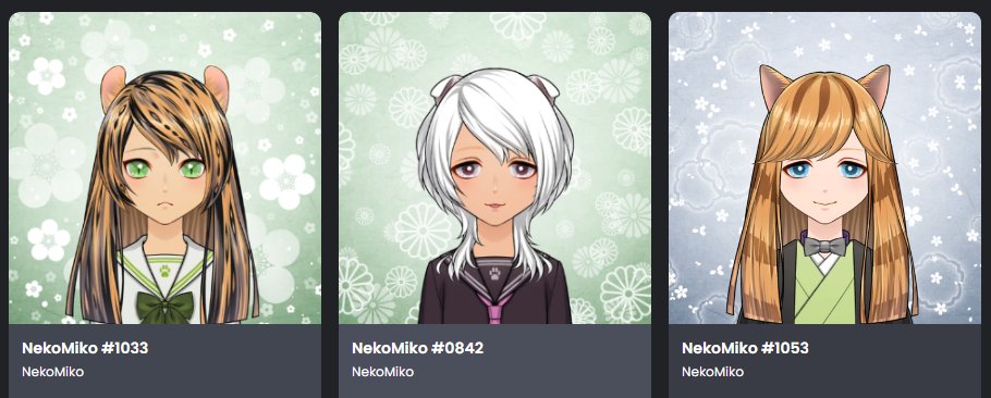 <a href="/NekoMikoNFT/">NekoMiko🐾-猫巫女- 9/30 18pm(JST) Reveal!</a>  #NFT
 Neko! Neko! Neko!
It's beautiful😻