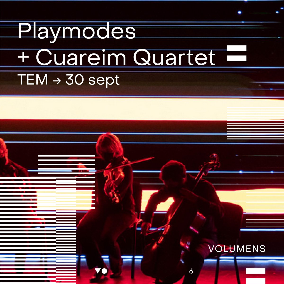 VolumensFest's tweet photo. 🖤 Esto es todo lo que va a suceder hoy en el @TeatreElMusical
◾ 20:00 ➡ @jordisapena - LIVE AV
◾ 21:15h ➡ #Yamila - LIVE
◾ 22:35h ➡ @PlaymodesStudio + #CuareimQuartet - LIVE AV
¿Ya tienes tu entrada? 👉 https://t.co/zDa7V039Bq https://t.co/7mOlwTqCkd