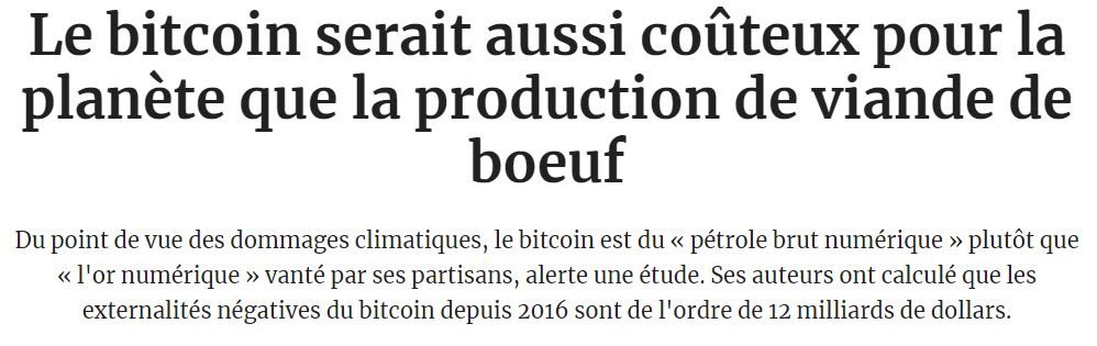 Le #BTC , la seule monnaie qu’on compare à la production de la barbaque 🥩 🤣
<a href="/LesEchos/">Les Echos</a> sachez que nous, on utilise les 🐄 pour faire du #BTC.. et on réduit ainsi  l’empreinte co2 de l’agriculture 🇫🇷 ! Envoyer nous un vrai journaliste et on lui explique ..dm ouverts