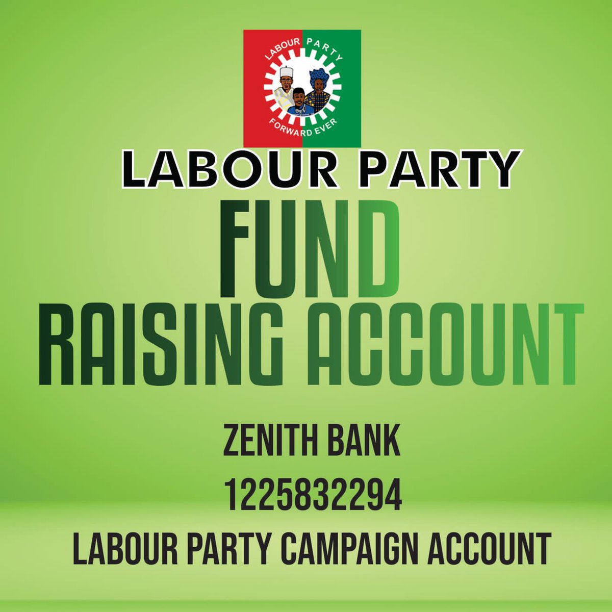 I spoke with the national treasurer of @NgLabour this morning and she confirmed that this is the correct Bank account for the Party. Please send your donations here.